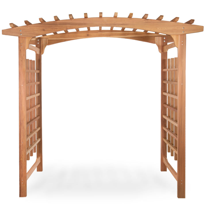 7.25'H x 8'W Canadian Made Garden Pagoda Wedding Arbor Pergola DIY Kit, Western Red Cedar Wood