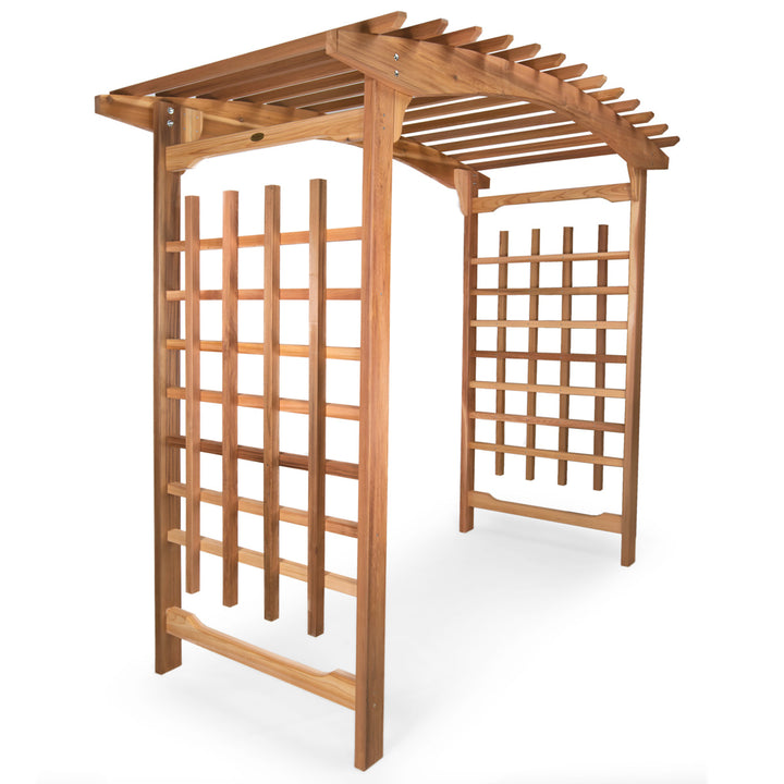 7.25'H x 8'W Canadian Made Garden Pagoda Wedding Arbor Pergola DIY Kit, Western Red Cedar Wood