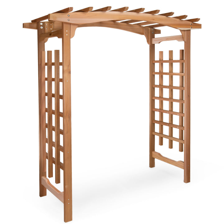 7.25'H x 6'W Canadian Made Garden Pagoda Wedding Arbor Pergola DIY Kit, Western Red Cedar Wood
