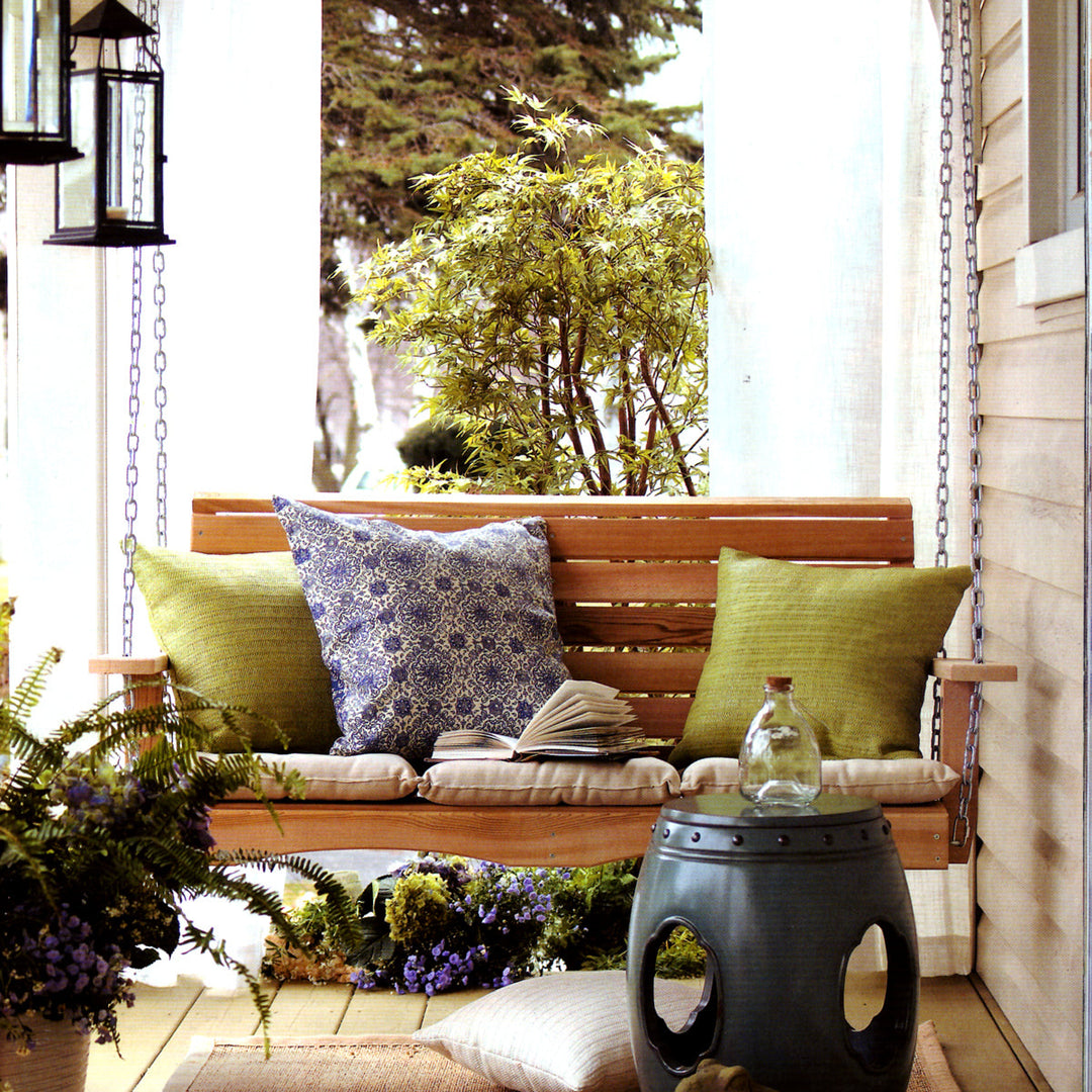 4ft Canadian Made Porch Swing Bench Seat DIY Kit for Patio Deck Garden, Western Red Cedar Wood