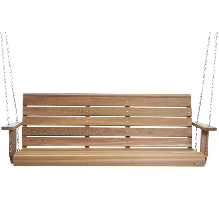 6ft Canadian Made Patio Porch Garden Swing Bench Seat DIY Kit w Springs, Western Red Cedar Wood