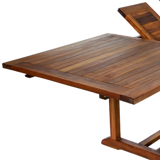 9pc 72-95" Butterfly Leaf Extension Table w 8 Chairs Set, Outdoor Patio Dining, Solid Teak Wood