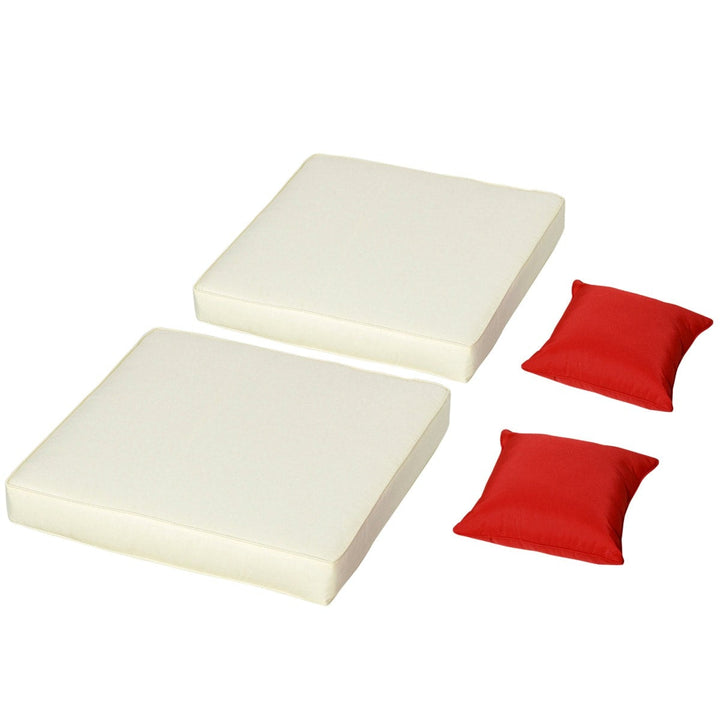 6pc PE Rattan Wicker Conversation Lounge Set w/ Cushions Outdoor Patio - Coffee, Cream White