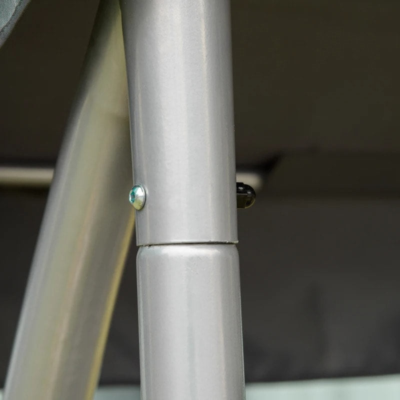 NEW Outdoor 3-Seater Mesh Swing Lounger w/ Adjustable Canopy for Patio Backyard Garden - Grey