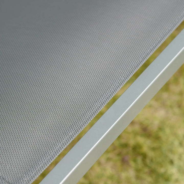 NEW Outdoor 3-Seater Mesh Swing Lounger w/ Adjustable Canopy for Patio Backyard Garden - Grey