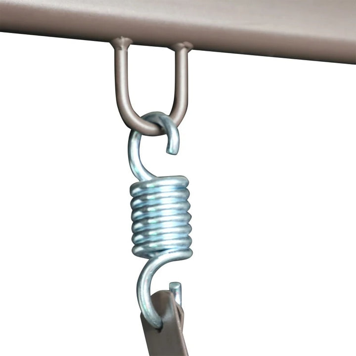 Heavy Duty Outdoor 3 Seater Porch Swing Bench Seat w Canopy & Cushions for Patio Deck - Black