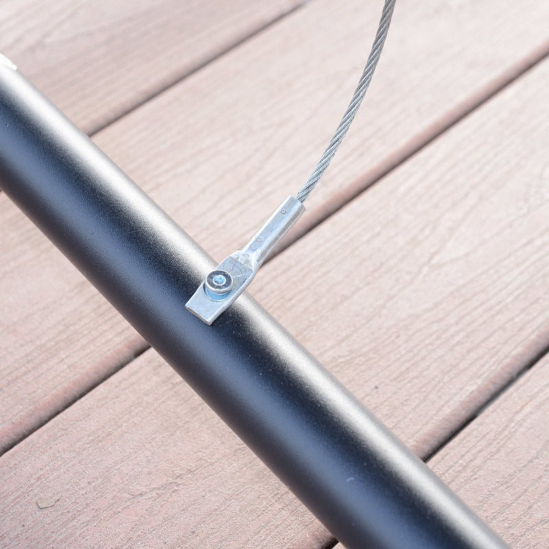 Hanging Padded Swing Hammock Lounge Chaise Chair w Canopy & Stand for Patio Pool Deck, Wine Red