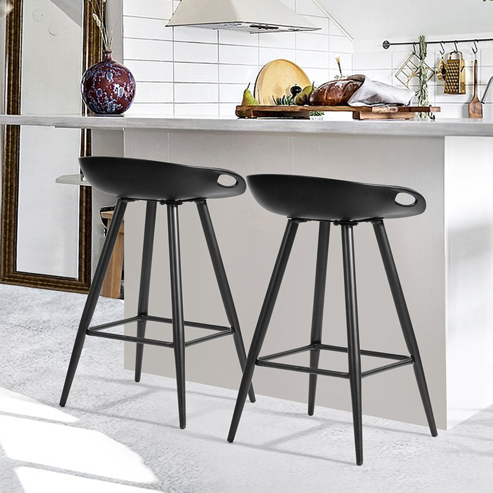 2pc 24โ High Modern Minimalist Counter Bar Stool Dining Chair w