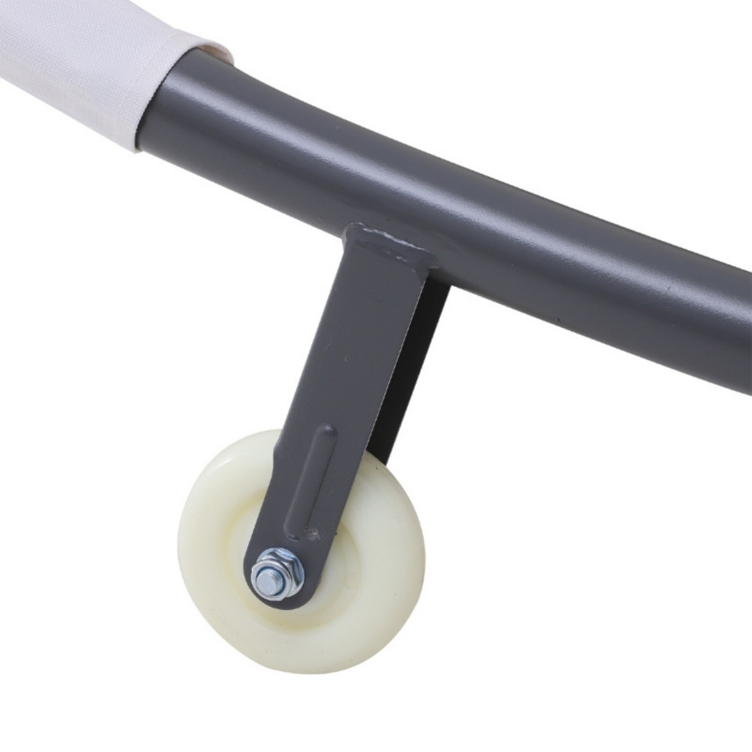 Double Sun Lounger Chaise Hammock Day Bed w Canopy Shade, Pillows, Patio Pool Deck, Cream White