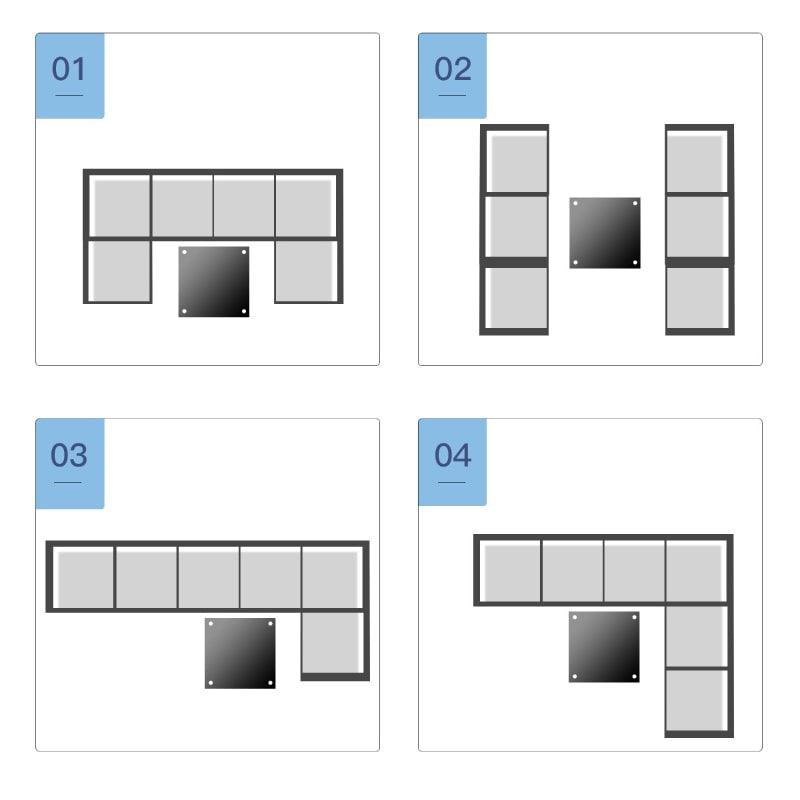 7pc PE Rattan Wicker Sectional Conversation Furniture Set w/ Cushions Deck Patio, Brown, Orange