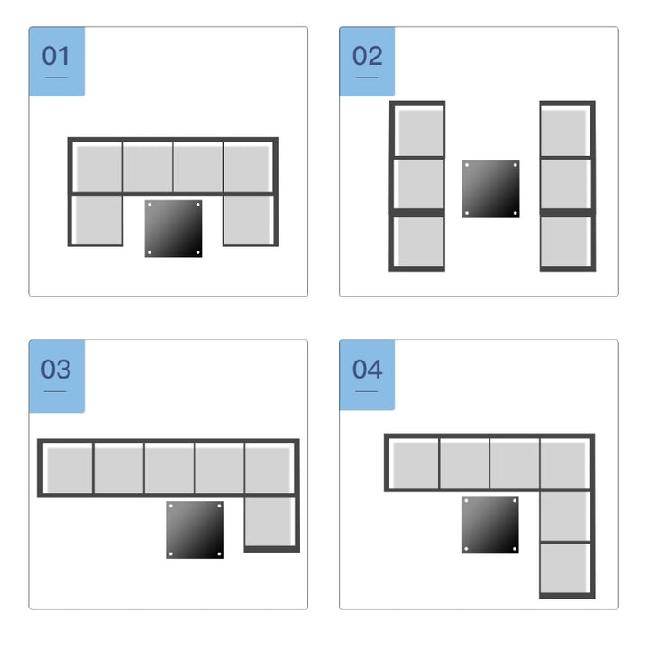 7pc PE Rattan Wicker Sectional Conversation Furniture Set w/ Cushions Deck Patio, Brown, Orange