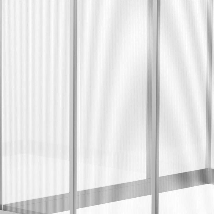 8' x 6.25’ x 6.4' Walk-In Hard-Sided PC Aluminum Cold Frame Greenhouse for Outdoor Garden Plant