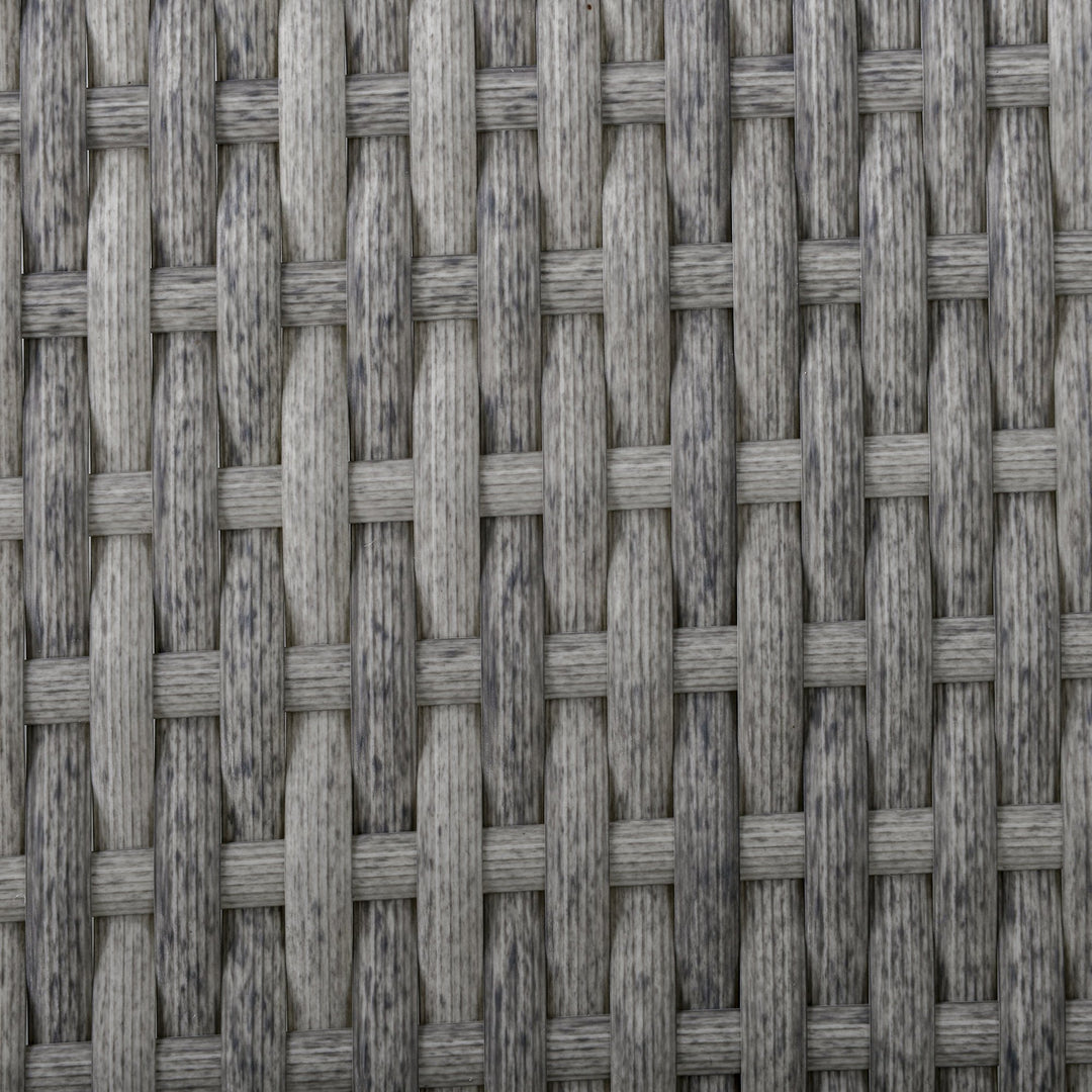 4pc PE Rattan Wicker Conversation Furniture Seating Set w/ Cushions, Outdoor Patio - Grey