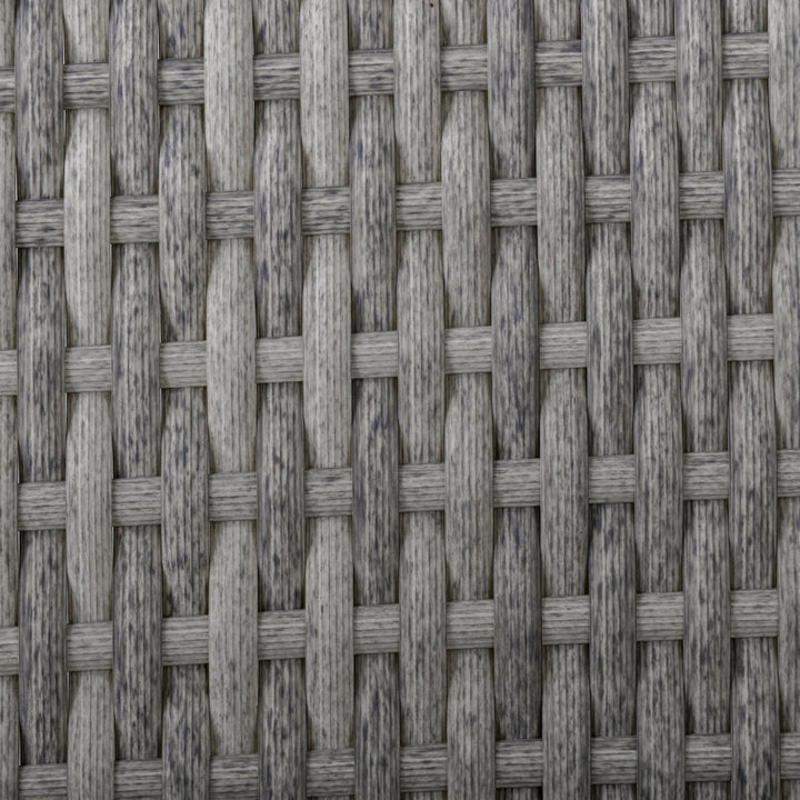 4pc PE Rattan Wicker Conversation Furniture Seating Set w/ Cushions, Outdoor Patio - Grey