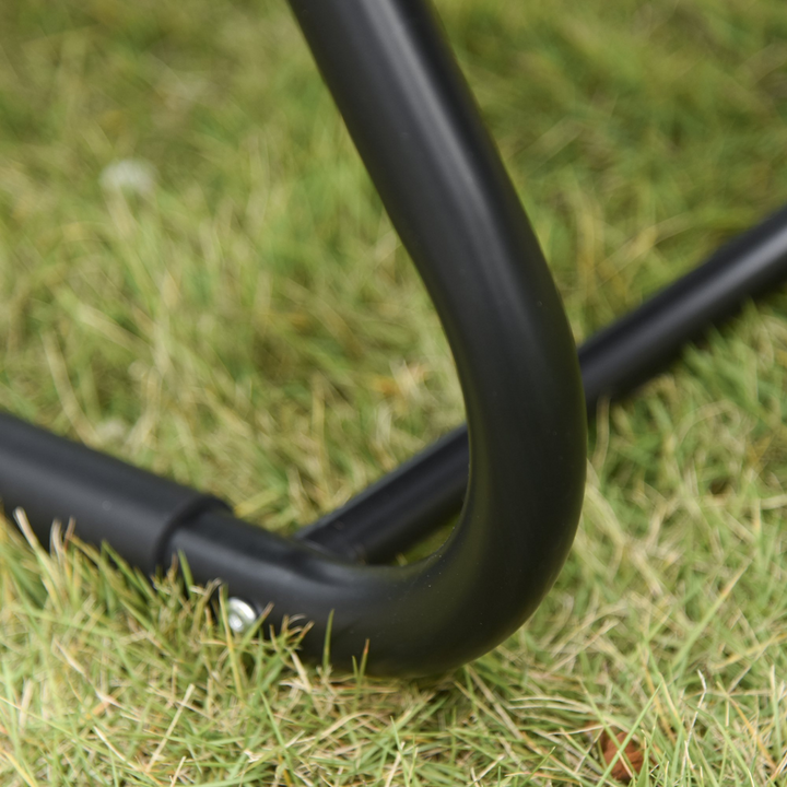 Mesh Rocking Reclining Sun Lounger Chair Seat w/ Headrest for Outdoor Patio Deck Garden, Black