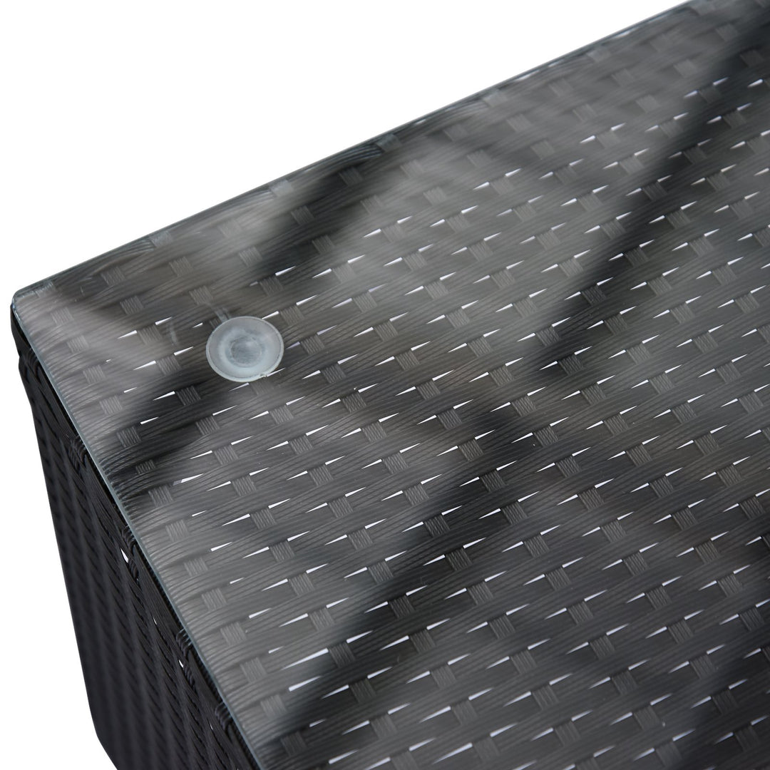 3PC Sofa Conversation Set w/ Cushions for Patio - Blue and Black