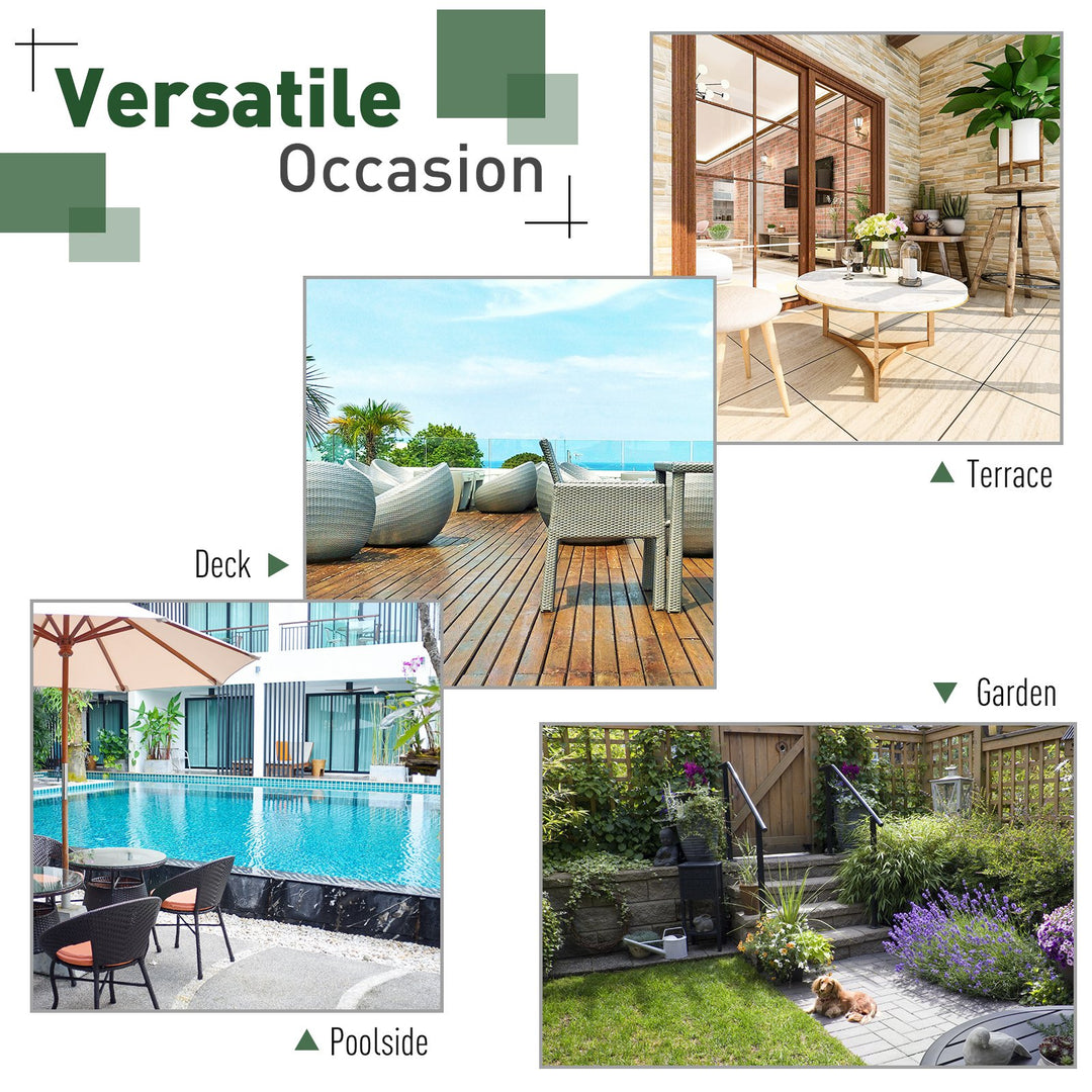 3PC Sofa Conversation Set w/ Cushions for Patio - Blue and Black