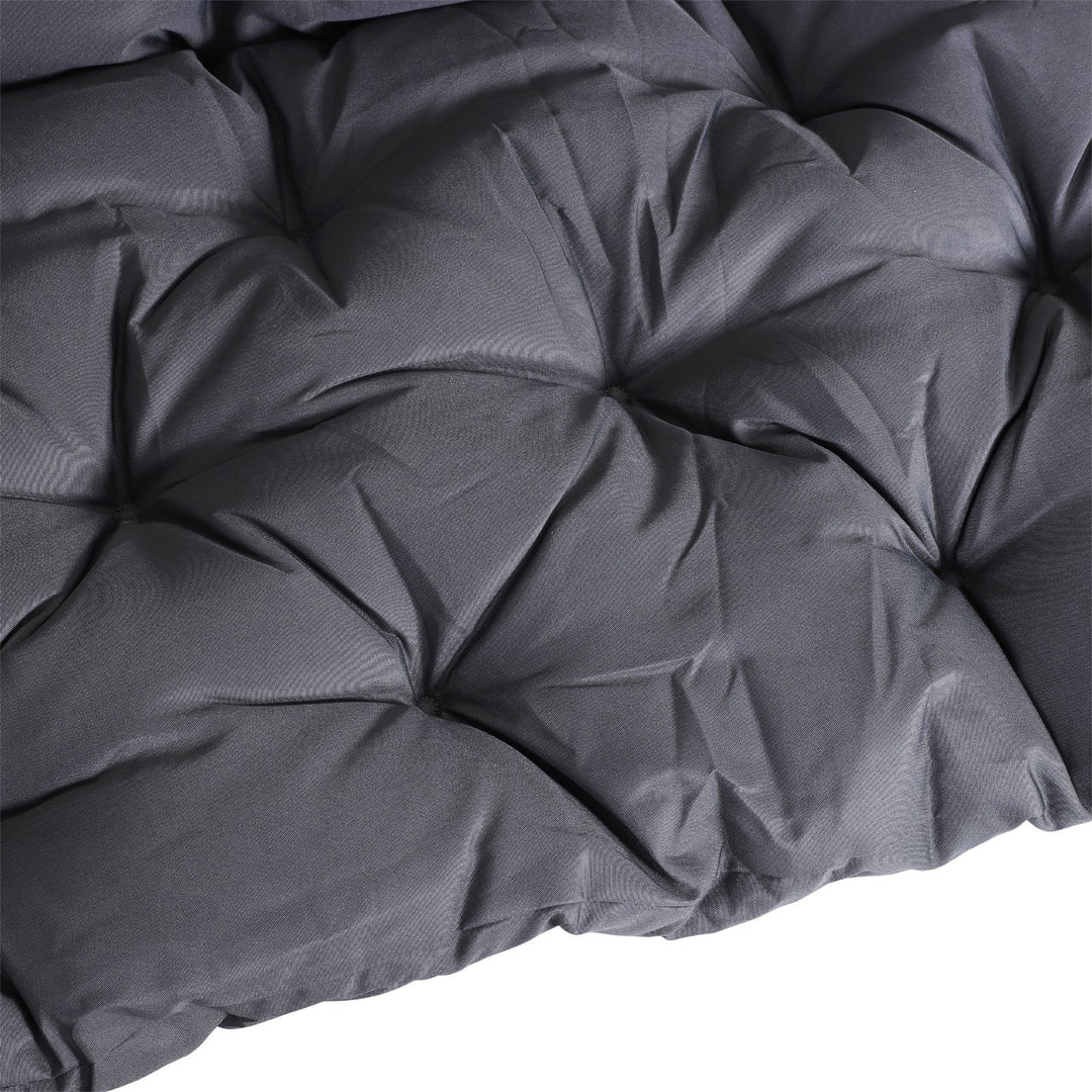 Outdoor Bench Swing Glider Seat Fire Resistant Pillow Cushion ONLY for Patio Deck Garden - Grey