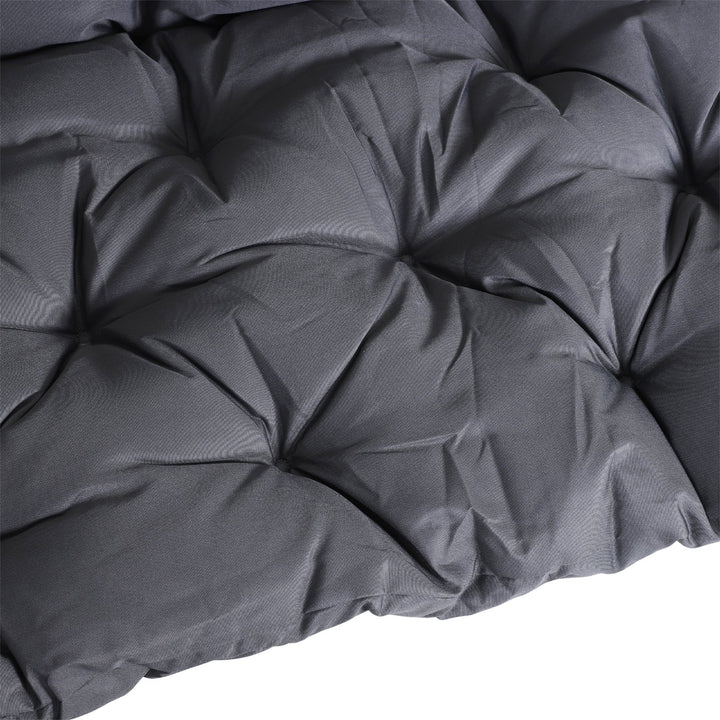 Outdoor Bench Swing Glider Seat Fire Resistant Pillow Cushion ONLY for Patio Deck Garden - Grey