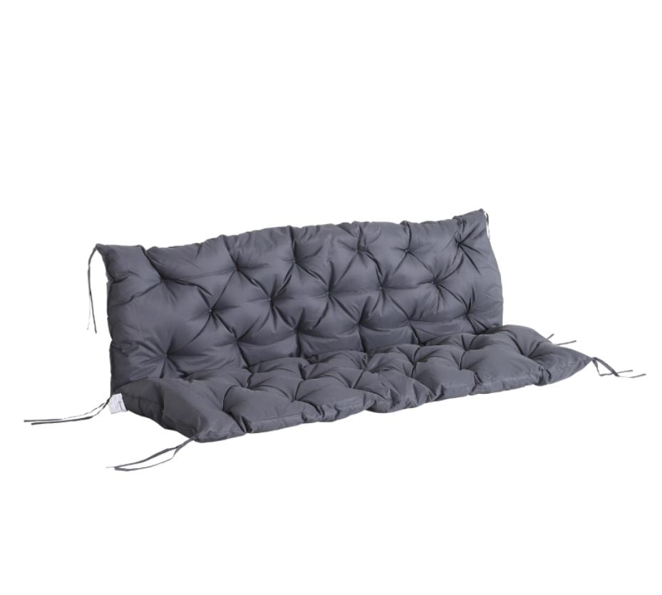 Outdoor Bench Swing Glider Seat Fire Resistant Pillow Cushion ONLY for Patio Deck Garden - Grey