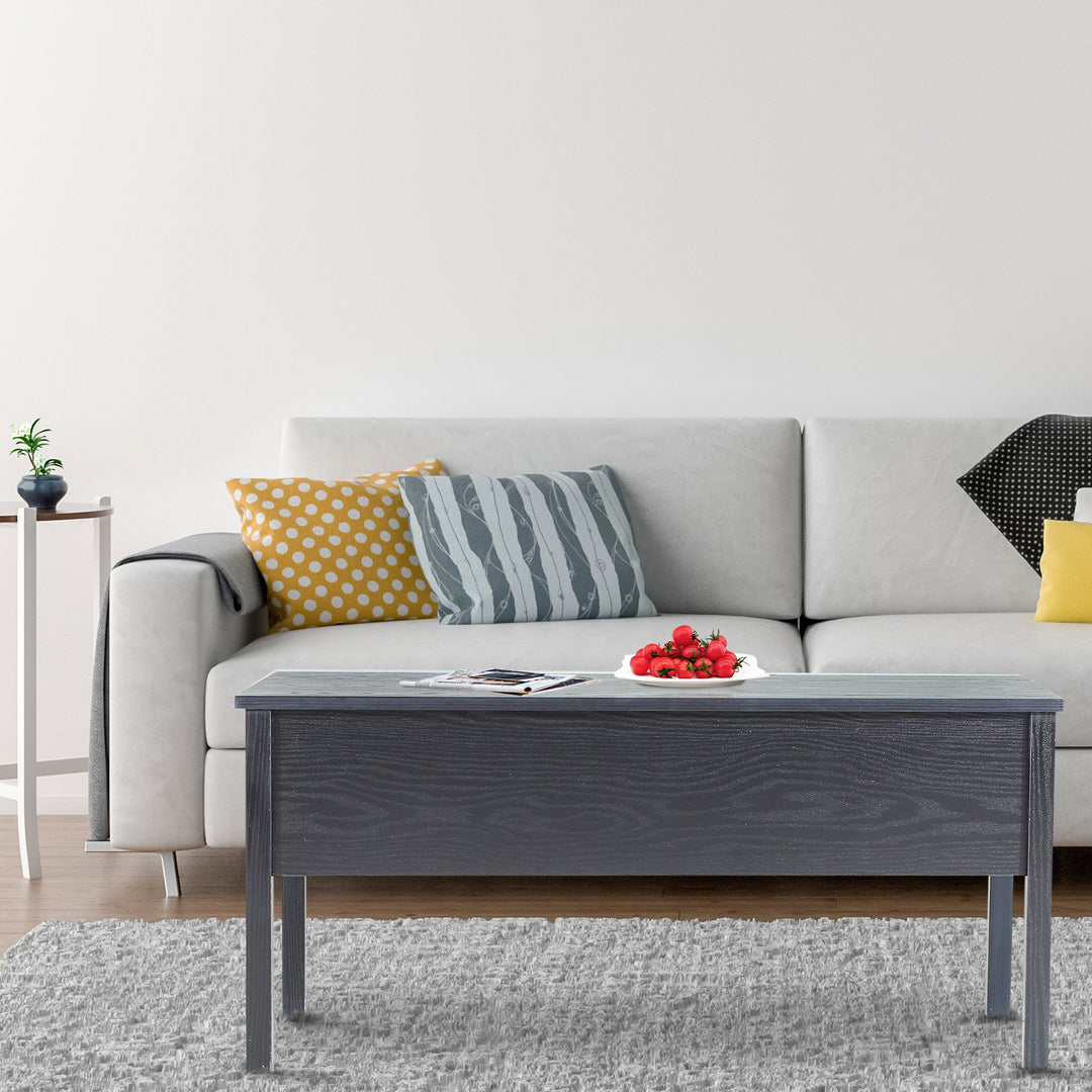 Lift Top Coffee Table/Desk with Hidden Storage - Light Grey