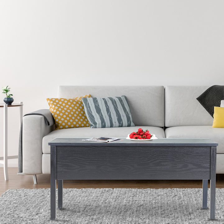 Lift Top Coffee Table/Desk with Hidden Storage - Light Grey