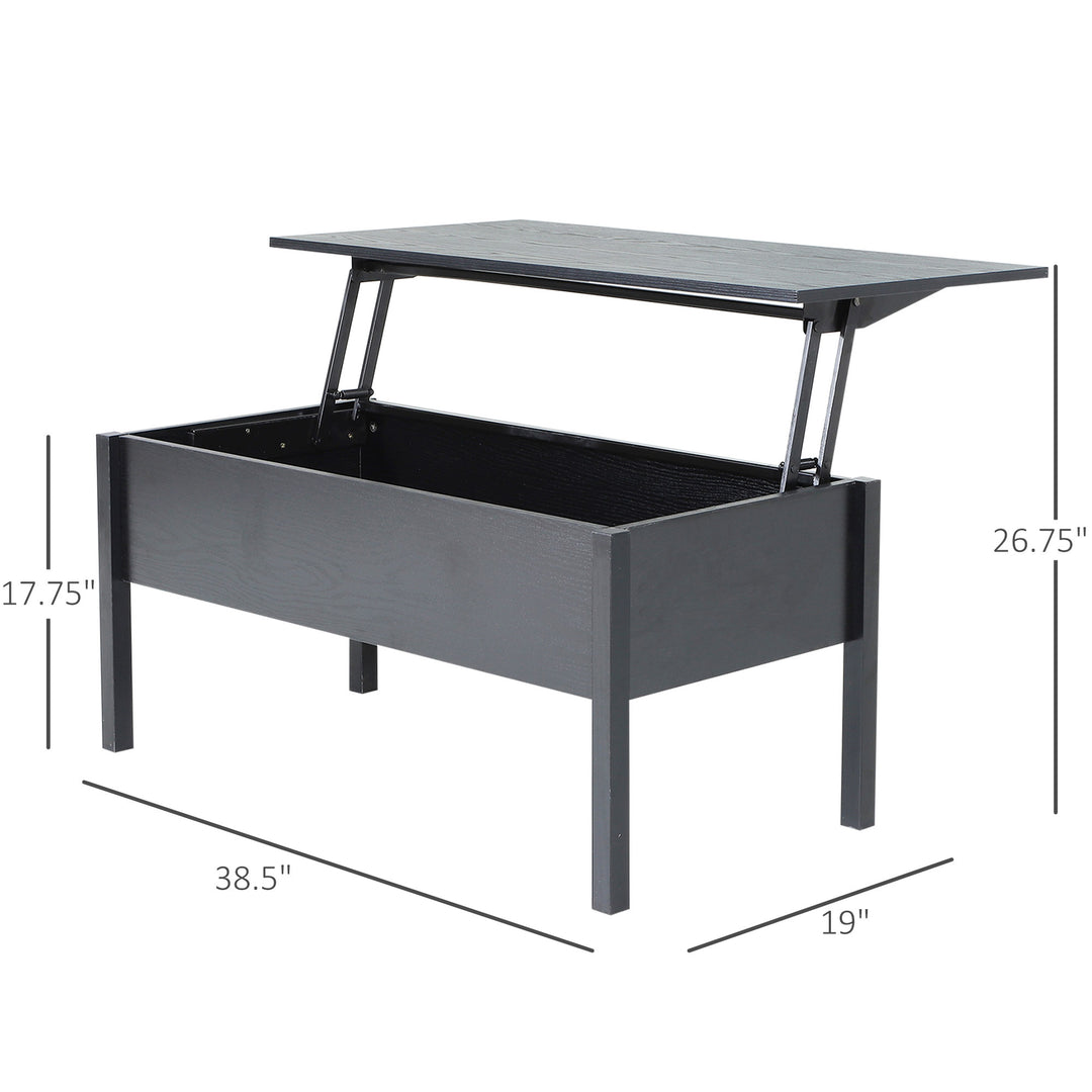 Lift Top Coffee Table/Desk with Hidden Storage - Light Grey