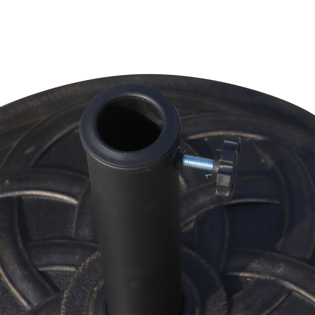 21.5", 44lbs Round Resin Umbrella Base Stand for Φ1.5-Φ1.9" Pole Sun Shade for Patio - Bronze