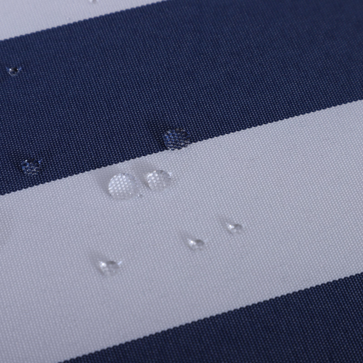 5pc PE Rattan Wicker Conversation Patio Set w Armchairs, Cushions, Footstools, Blue, White