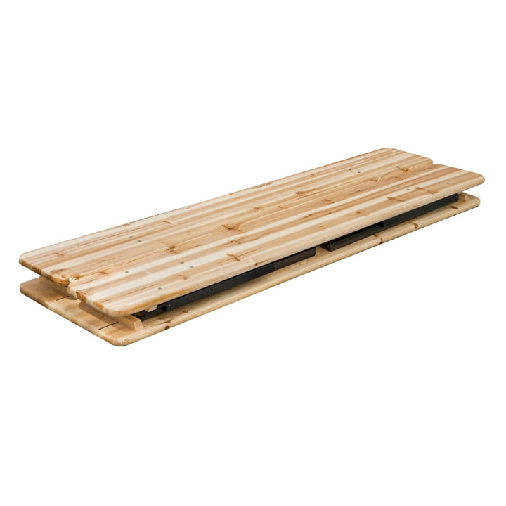 6ft Portable Folding Picnic Table Bench Set, Outdoor Dining Camping Patio Deck BBQ, Fir Wood