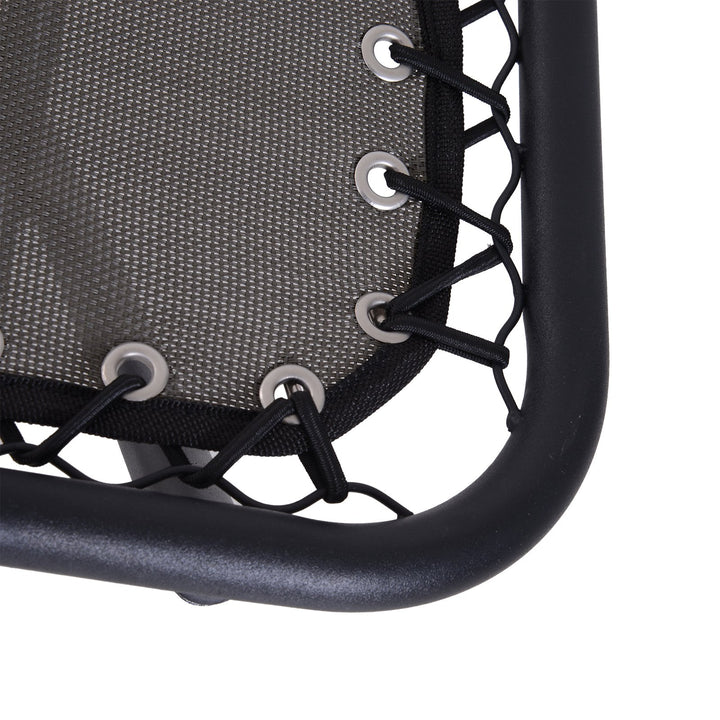 3pc Zero Gravity Folding Lounge Chair Reclining Patio Seats w/ Cup Holder Table, Headrest, Grey