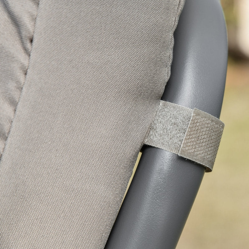 2-in-1 Outdoor 3-Seater Porch Swing / Hammock Day Bed w Canopy for Patio Garden Deck - Lt Brown