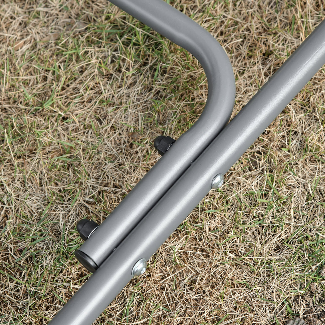 2-in-1 Outdoor 3-Seater Porch Swing / Hammock Day Bed w Canopy for Patio Garden Deck - Lt Brown