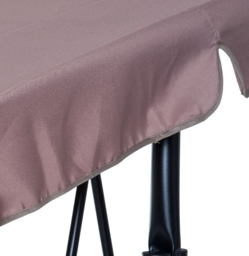 Outdoor 3-Seater Swing Lounger w/ Adjustable Canopy for Patio Backyard Garden Deck - Brown