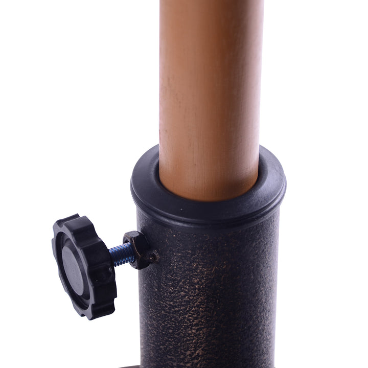 17.7", 28.7lbs Round Resin Umbrella Base Stand for Φ1.5-Φ1.9" Pole Sun Shade for Patio - Bronze