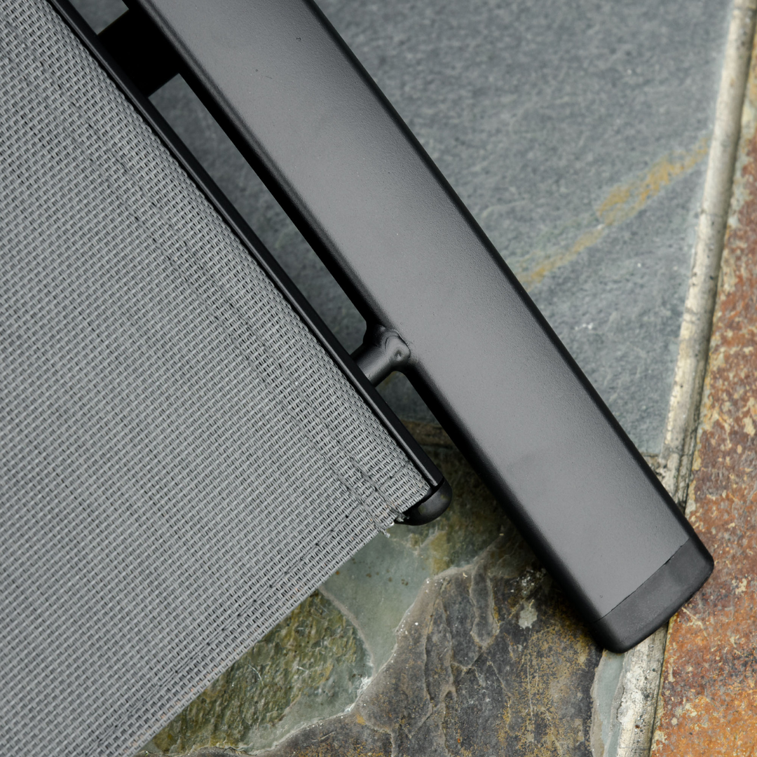 Reclining Chaise Sun Lounger Chair w/ Pillow, Adjustable Back for Outdoor Patio Deck - Grey