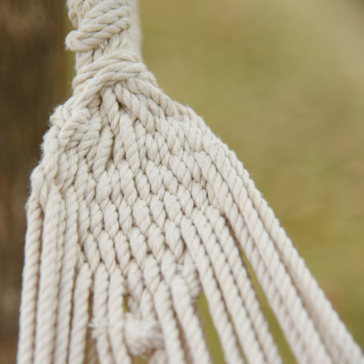 Large Fabric Sling Brazilian Hammock Lounger w Carry Bag, Yard Garden Camping, Rainbow Stripe