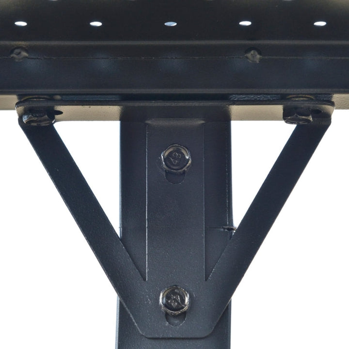 8' x 5' Aluminum Steel Gazebo Canopy Shelter w/ PC Hardtop Roof, Shelves for BBQ Grill - Black