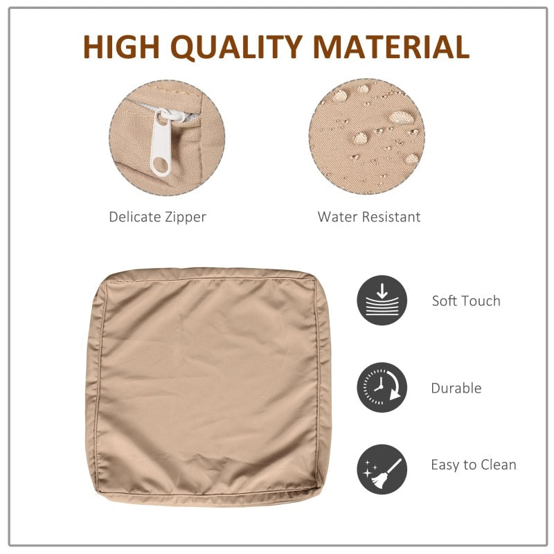 14pc Replacement Patio Cushion Covers Sectional Sofa Conversation Set for Deck Garden - Beige