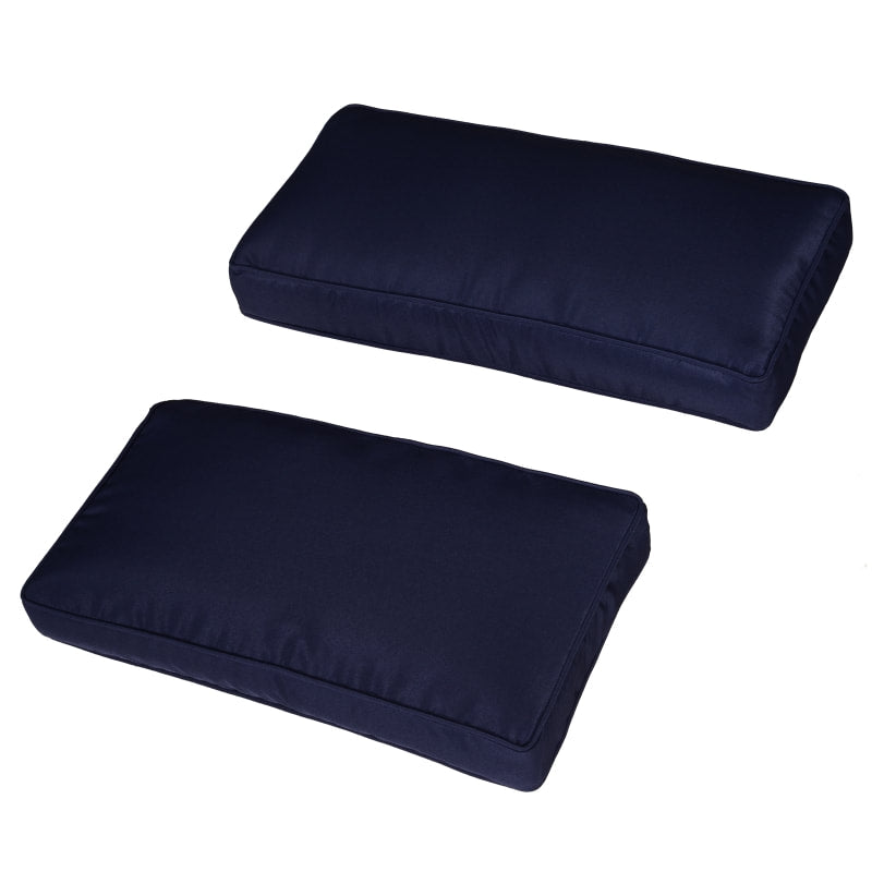14pc Replacement Patio Cushion Covers Sectional Sofa Conversation Set Deck Garden - Navy Blue