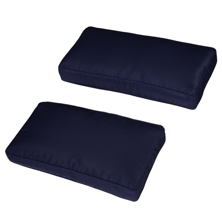 14pc Replacement Patio Cushion Covers Sectional Sofa Conversation Set Deck Garden - Navy Blue
