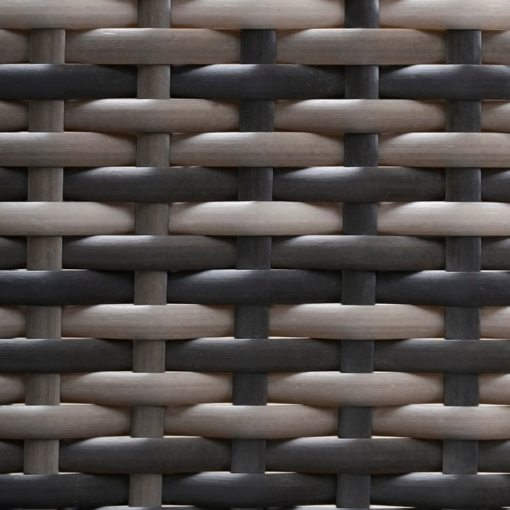 PE Rattan Wicker Muskoka Adirondack Chair Lounger Patio Deck Garden Seat, Grey w Green Cushions