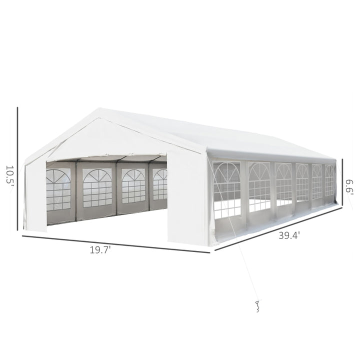 40' x 20' Deluxe Heavy Duty Outdoor Party Wedding Corporate Event Tent Gazebo Canopy - White