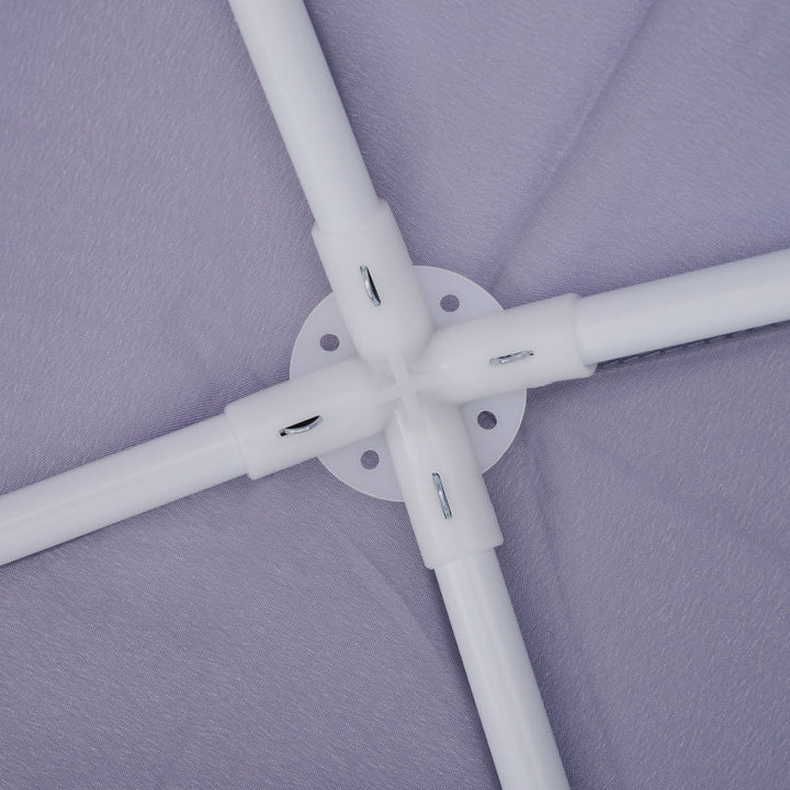 10' x 10' Gazebo Canopy Patio Event Party Tent Camping Sun Shelter w/ Mesh Net Walls, Grey