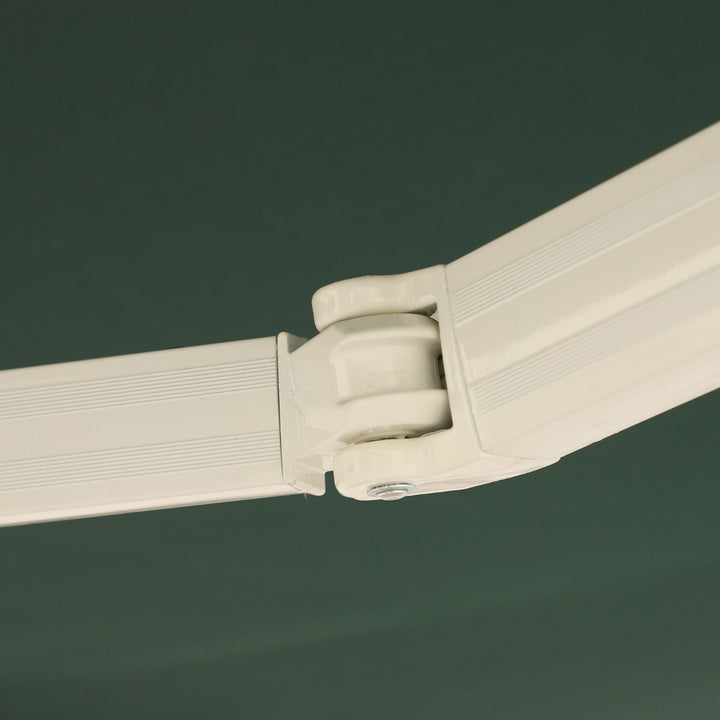 10 x 8 ft Manual Retractable Awning Sun Shade Canopy, Aluminum, Steel for Patio Deck - Green