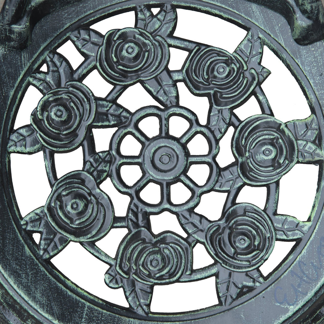 3PC Antique Patio Bistro Conversation Set for Patio Backyard Garden Deck Porch - Green & Black