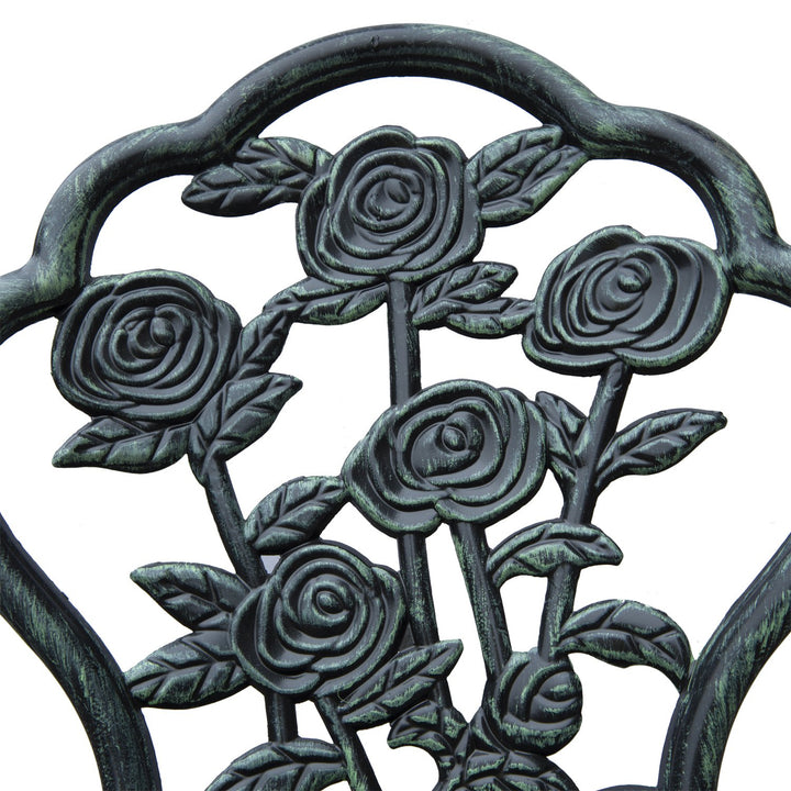 3PC Antique Patio Bistro Conversation Set for Patio Backyard Garden Deck Porch - Green & Black