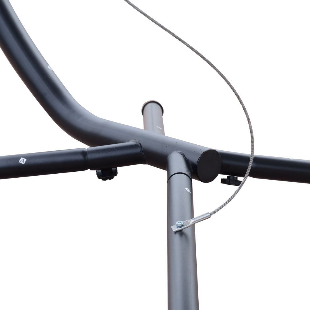 Hanging Padded Swing Hammock Lounge Chaise Chair w Canopy & Stand, Patio Pool Deck, Lime Green