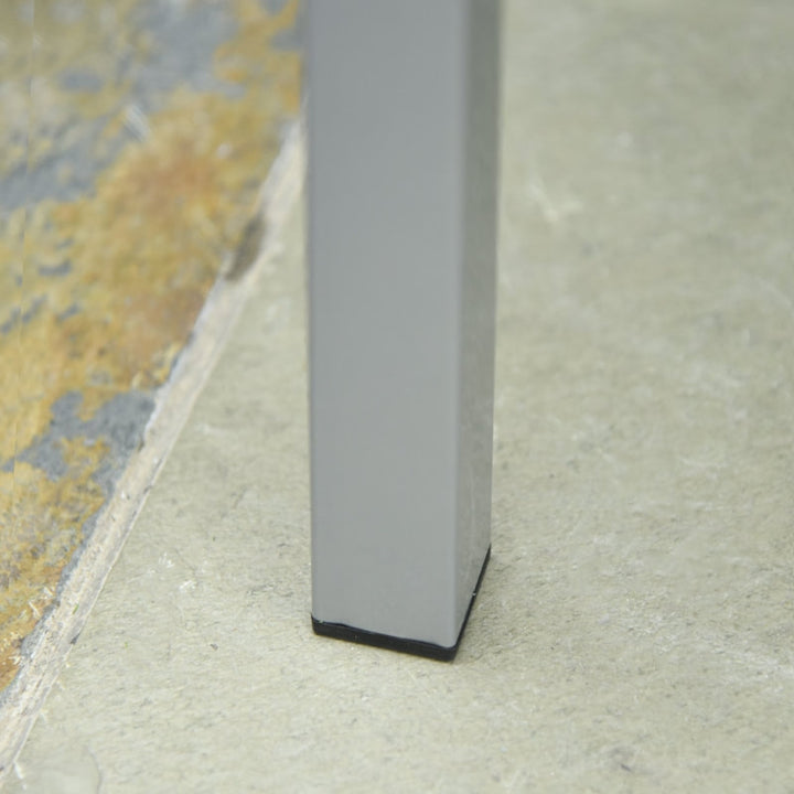 3pc Reclined Chaise Sun Lounger Chair w Side Table, Patio Tanning Beach Pool Deck Garden, Grey