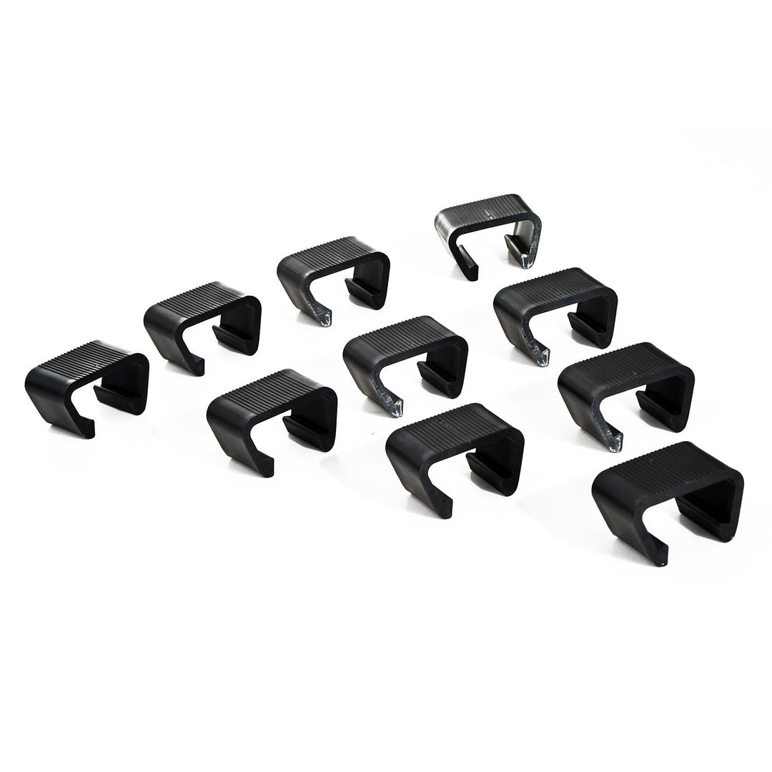 10pc Furniture Sofa Fastener Clips Patio Set Connectors for Indoor, Outdoor Garden - Black